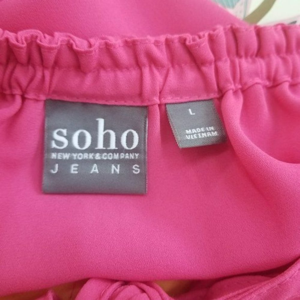 Soho Color Blocked Ties at Shoulder Top Large - Picture 5 of 7